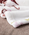 DaDa Bedding Floral Blossoms Spring Cottage Birds Soft Fleece Throw Blanket (XY1010)