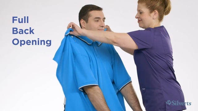 Mens Adaptive Polo Shirt Top - Adaptive Golf Shirt