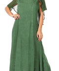 Sakkas Niam Women's Maxi Capelet Long Dress Celtic Medieval Renaissance Adjustable - Buy One Get One