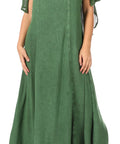 Sakkas Niam Women's Maxi Capelet Long Dress Celtic Medieval Renaissance Adjustable - Buy One Get One