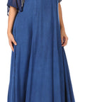 Sakkas Niam Women's Maxi Capelet Long Dress Celtic Medieval Renaissance Adjustable - Buy One Get One