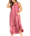 Sakkas Starlight Fourth Women's Tie Dye Caftan Tank Dress/Cover Up  Beach Kaftan