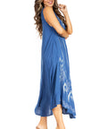 Sakkas Starlight Fourth Women's Tie Dye Caftan Tank Dress/Cover Up  Beach Kaftan