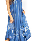 Sakkas Starlight Fourth Women's Tie Dye Caftan Tank Dress/Cover Up  Beach Kaftan
