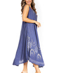 Sakkas Starlight Fourth Women's Tie Dye Caftan Tank Dress/Cover Up  Beach Kaftan