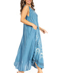 Sakkas Starlight Fourth Women's Tie Dye Caftan Tank Dress/Cover Up  Beach Kaftan