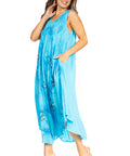 Sakkas Starlight Fourth Women's Tie Dye Caftan Tank Dress/Cover Up  Beach Kaftan