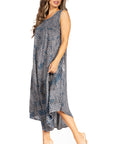 Sakkas Starlight Fourth Women's Tie Dye Caftan Tank Dress/Cover Up  Beach Kaftan