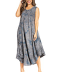 Sakkas Starlight Fourth Women's Tie Dye Caftan Tank Dress/Cover Up  Beach Kaftan