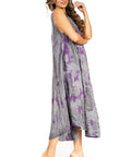 Sakkas Starlight Fourth Women's Tie Dye Caftan Tank Dress/Cover Up  Beach Kaftan