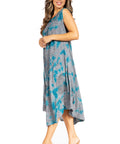 Sakkas Starlight Fourth Women's Tie Dye Caftan Tank Dress/Cover Up  Beach Kaftan