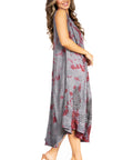 Sakkas Starlight Fourth Women's Tie Dye Caftan Tank Dress/Cover Up  Beach Kaftan