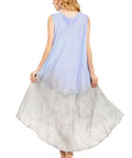 Sakkas Starlight Fourth Women's Tie Dye Caftan Tank Dress/Cover Up  Beach Kaftan