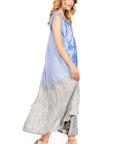 Sakkas Starlight Fourth Women's Tie Dye Caftan Tank Dress/Cover Up  Beach Kaftan