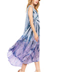 Sakkas Starlight Fourth Women's Tie Dye Caftan Tank Dress/Cover Up  Beach Kaftan