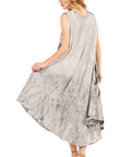 Sakkas Starlight Fourth Women's Tie Dye Caftan Tank Dress/Cover Up  Beach Kaftan