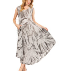Sakkas Starlight Fourth Women's Tie Dye Caftan Tank Dress/Cover Up  Beach Kaftan