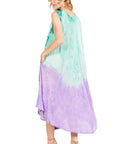 Sakkas Starlight Fourth Women's Tie Dye Caftan Tank Dress/Cover Up  Beach Kaftan