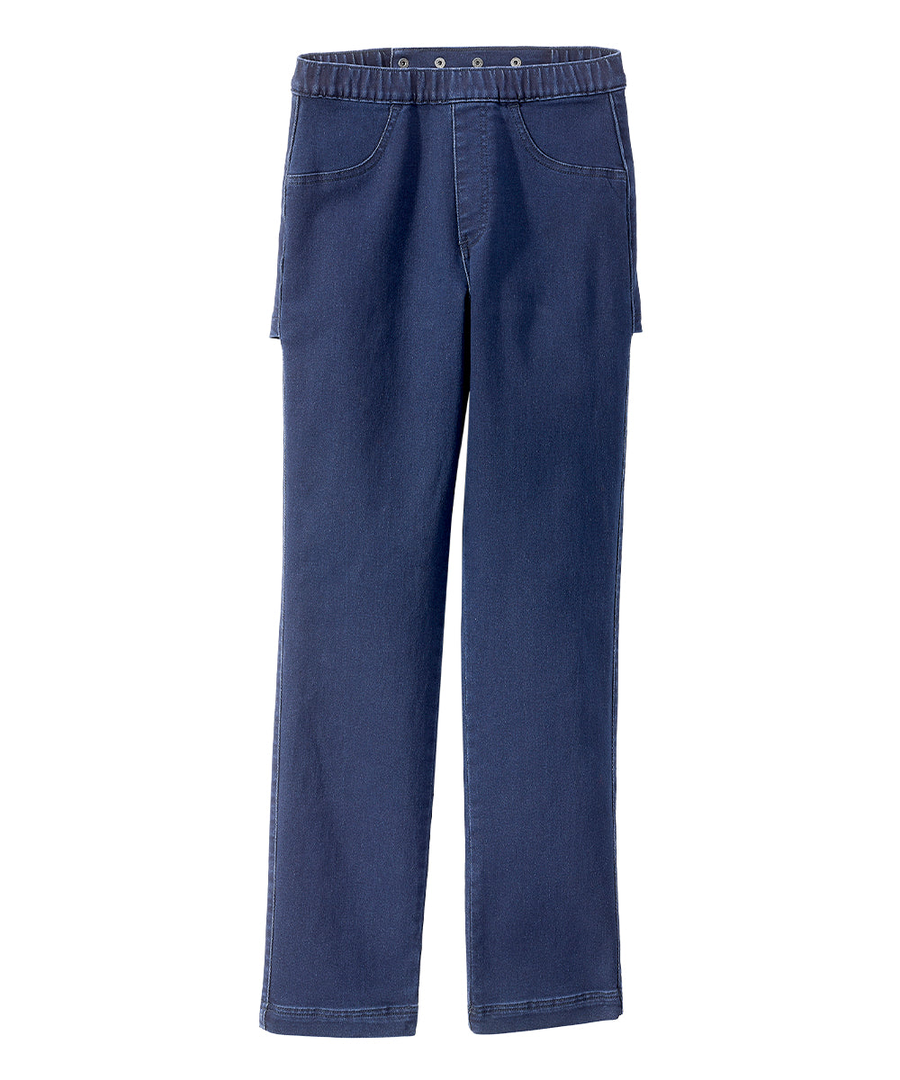 Women's Soft Knit Open Back Jeans