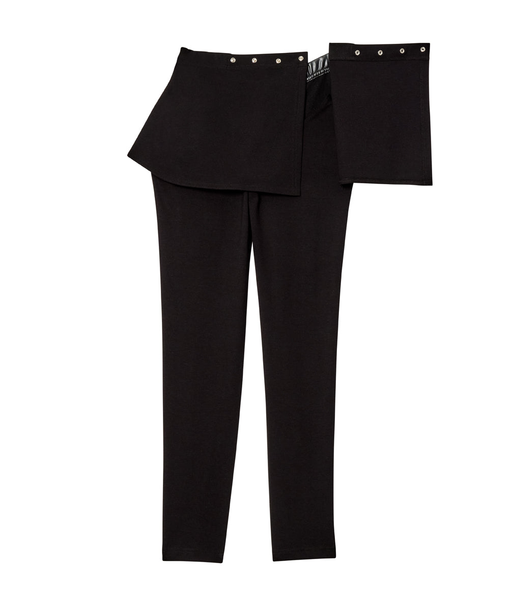 Faux Leather Open Back Leggings