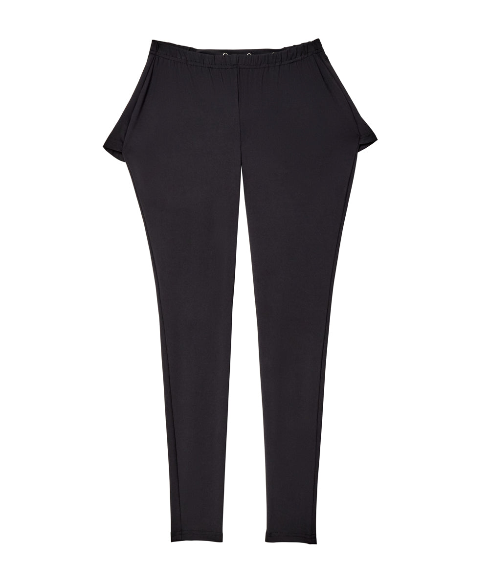 Classic Black Open Back Leggings