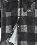 Men's Magnetic Closure Sherpa Lined Shirt Jacket