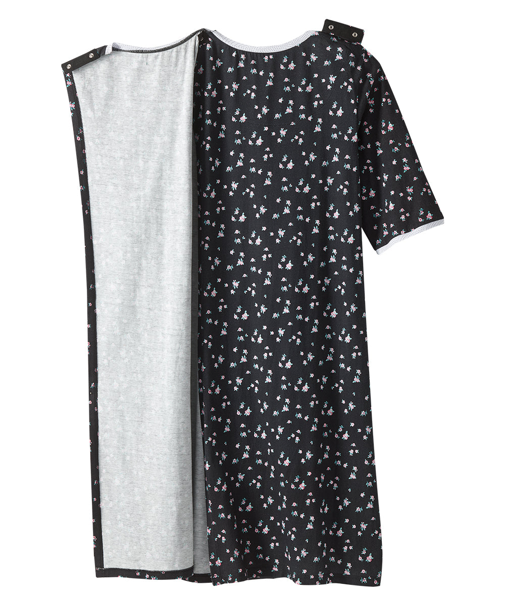 Open Back Knit Nightgown with Lace Trim - Clearance