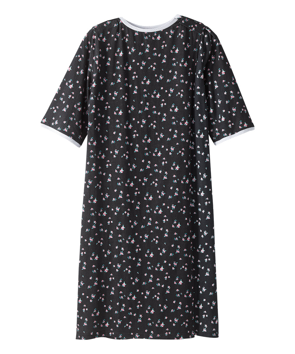 Open Back Knit Nightgown with Lace Trim - Clearance
