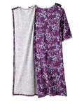 Open Back Knit Nightgown with Lace Trim - Clearance
