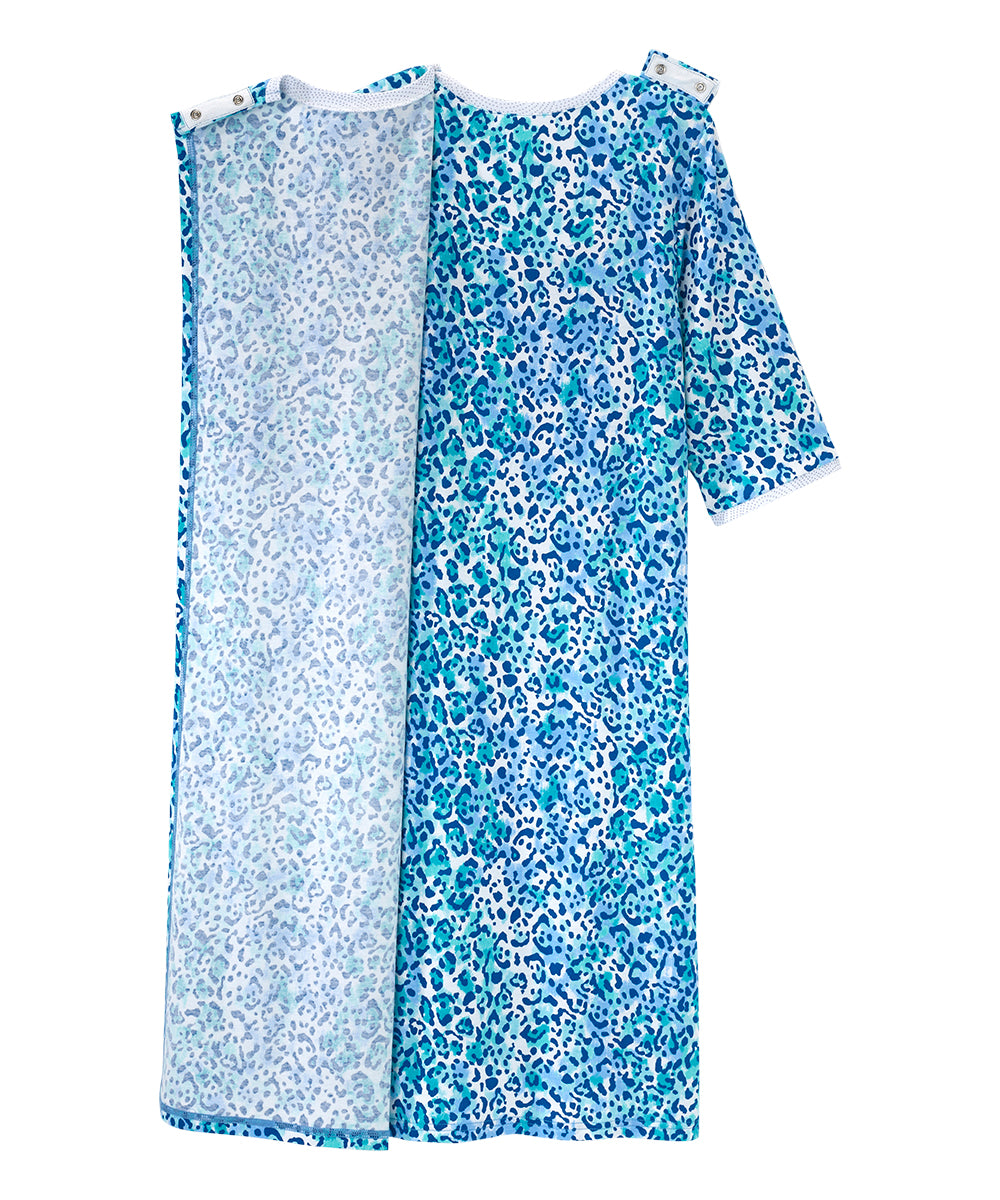 Open Back Knit Nightgown with Lace Trim - Clearance
