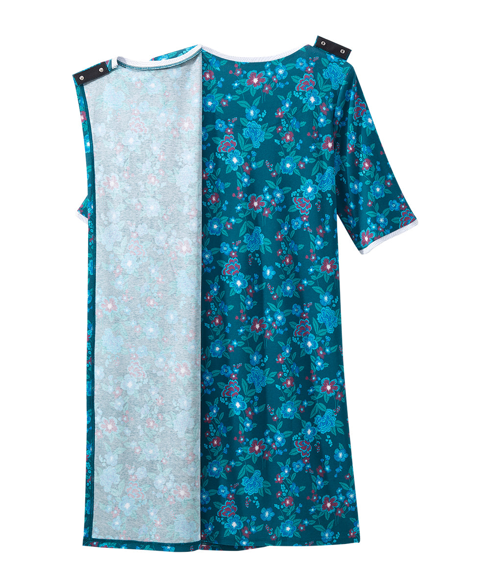 Open Back Knit Nightgown with Lace Trim - Clearance