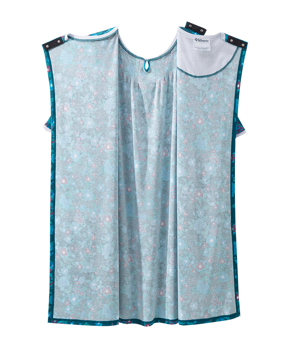 Open Back Knit Nightgown with Lace Trim - Clearance