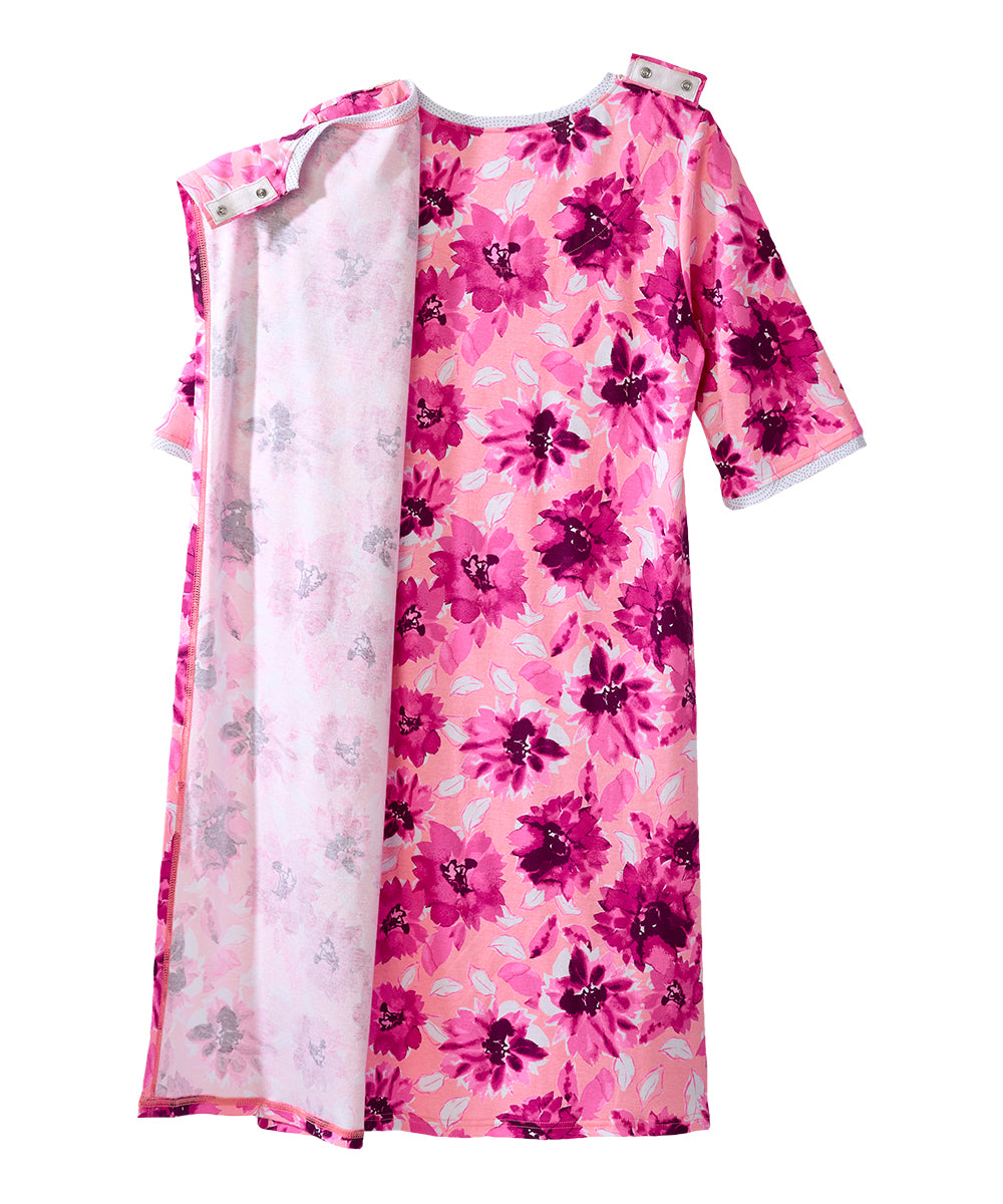 Open Back Knit Nightgown with Lace Trim - Clearance