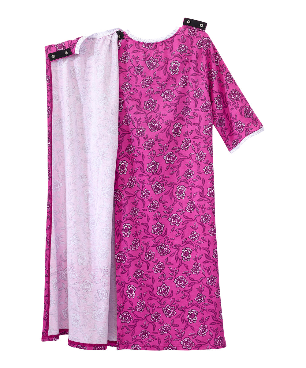 Open Back Knit Nightgown with Lace Trim - Clearance