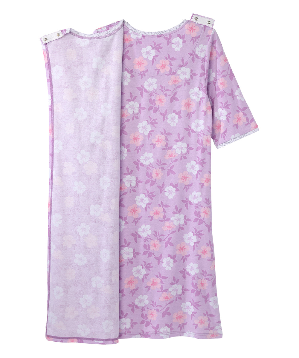 Open Back Knit Nightgown with Lace Trim - Clearance