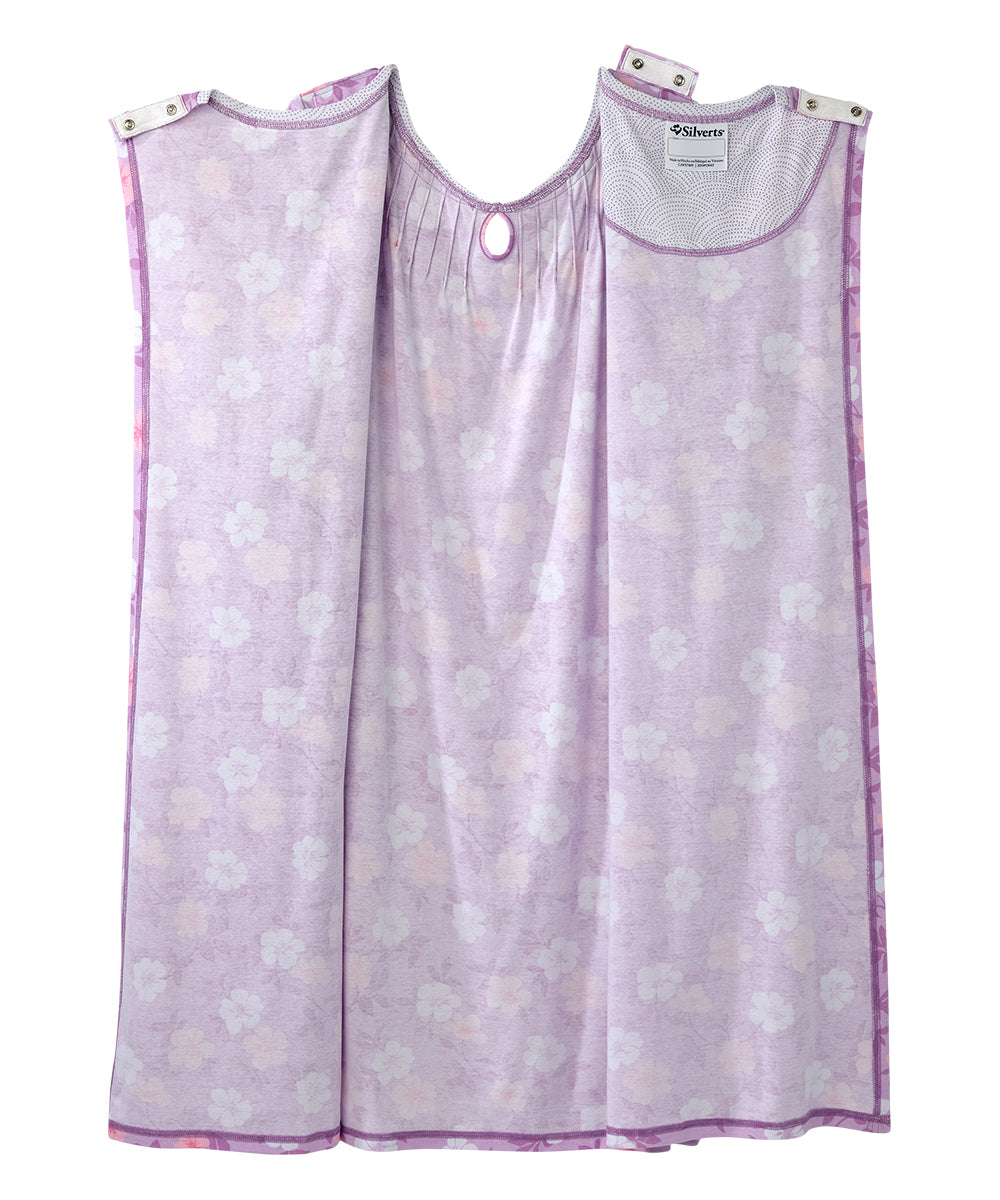 Open Back Knit Nightgown with Lace Trim - Clearance