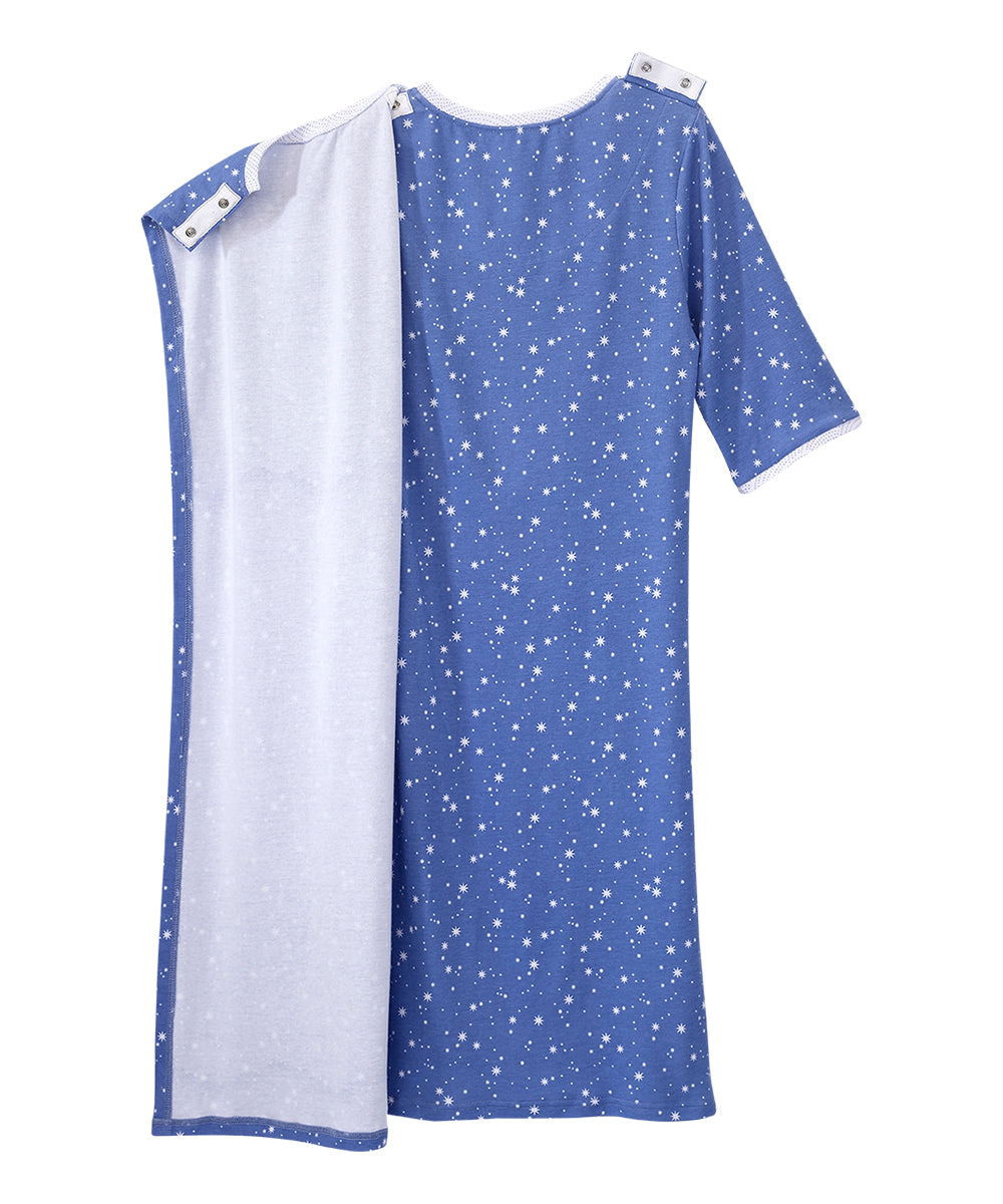 Open Back Knit Nightgown with Lace Trim - Clearance