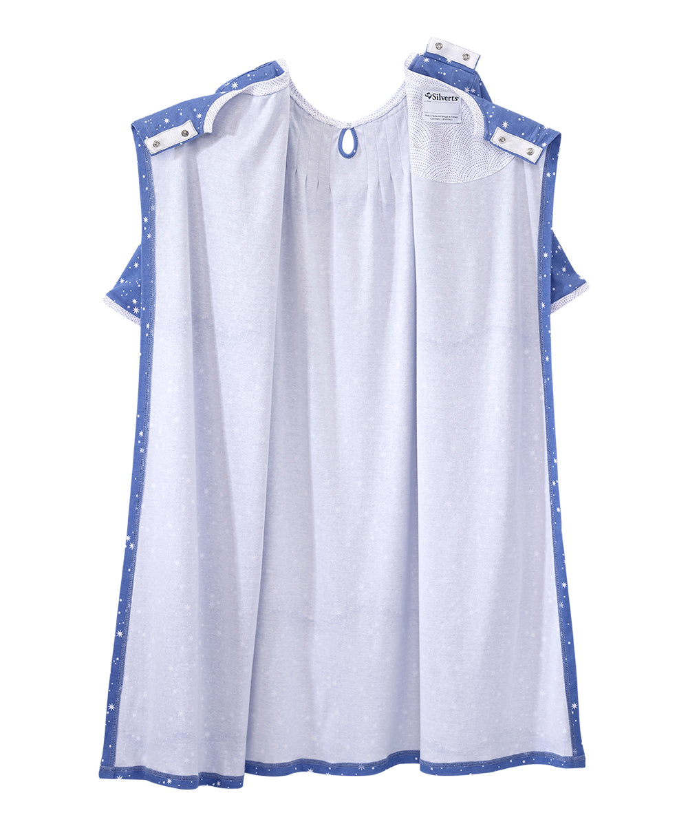 Open Back Knit Nightgown with Lace Trim - Clearance