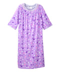 Open Back Knit Nightgown with Lace Trim - Clearance