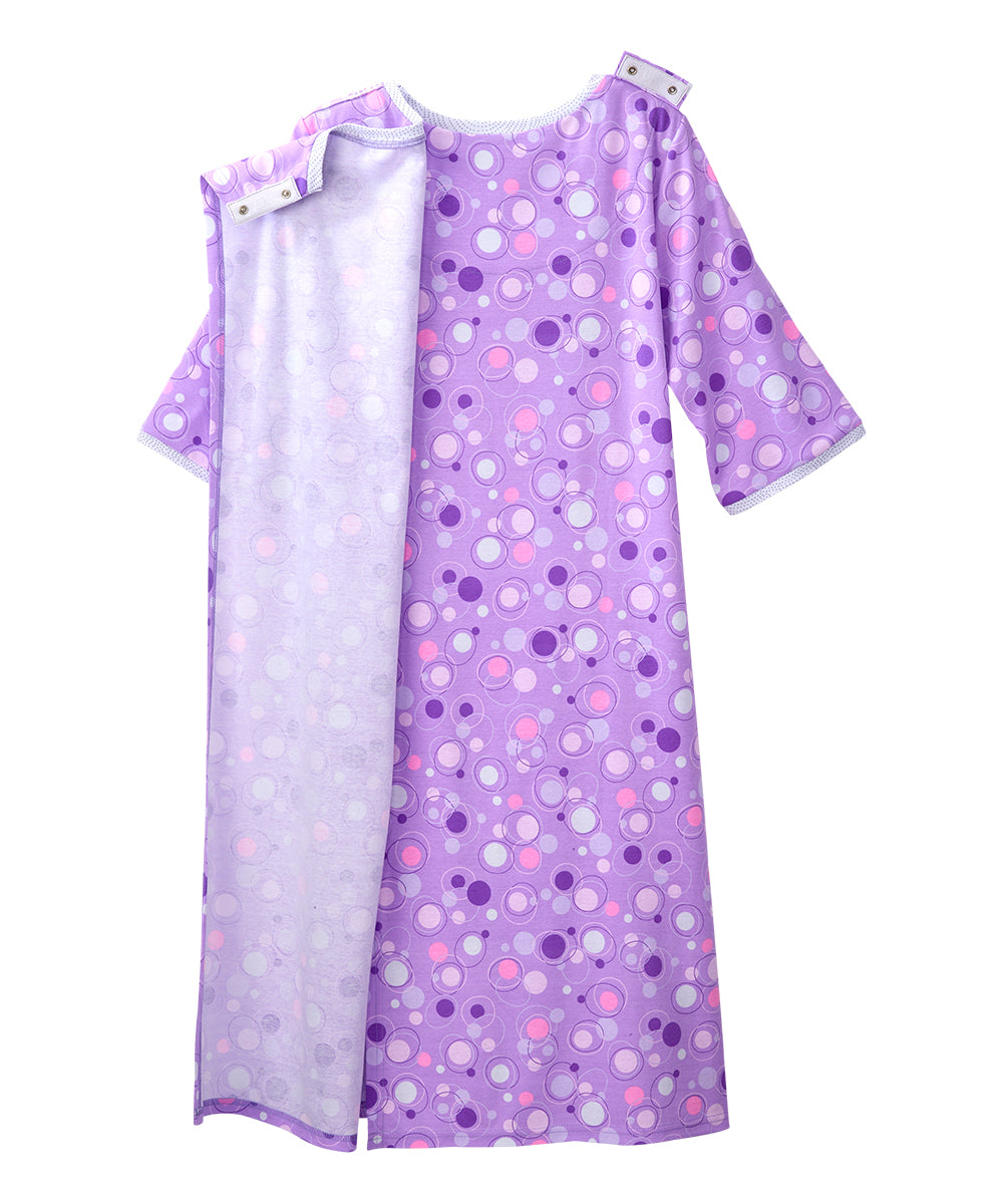 Open Back Knit Nightgown with Lace Trim - Clearance