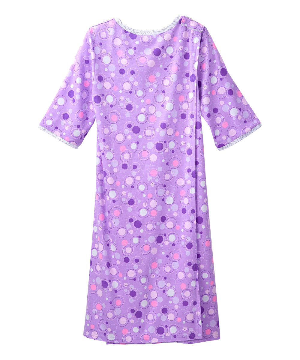 Open Back Knit Nightgown with Lace Trim - Clearance