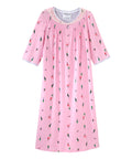 Open Back Knit Nightgown with Lace Trim - Clearance