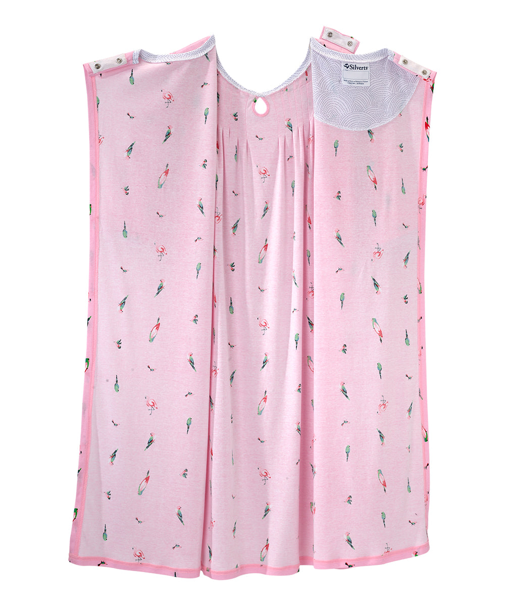 Open Back Knit Nightgown with Lace Trim - Clearance
