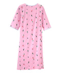 Open Back Knit Nightgown with Lace Trim - Clearance