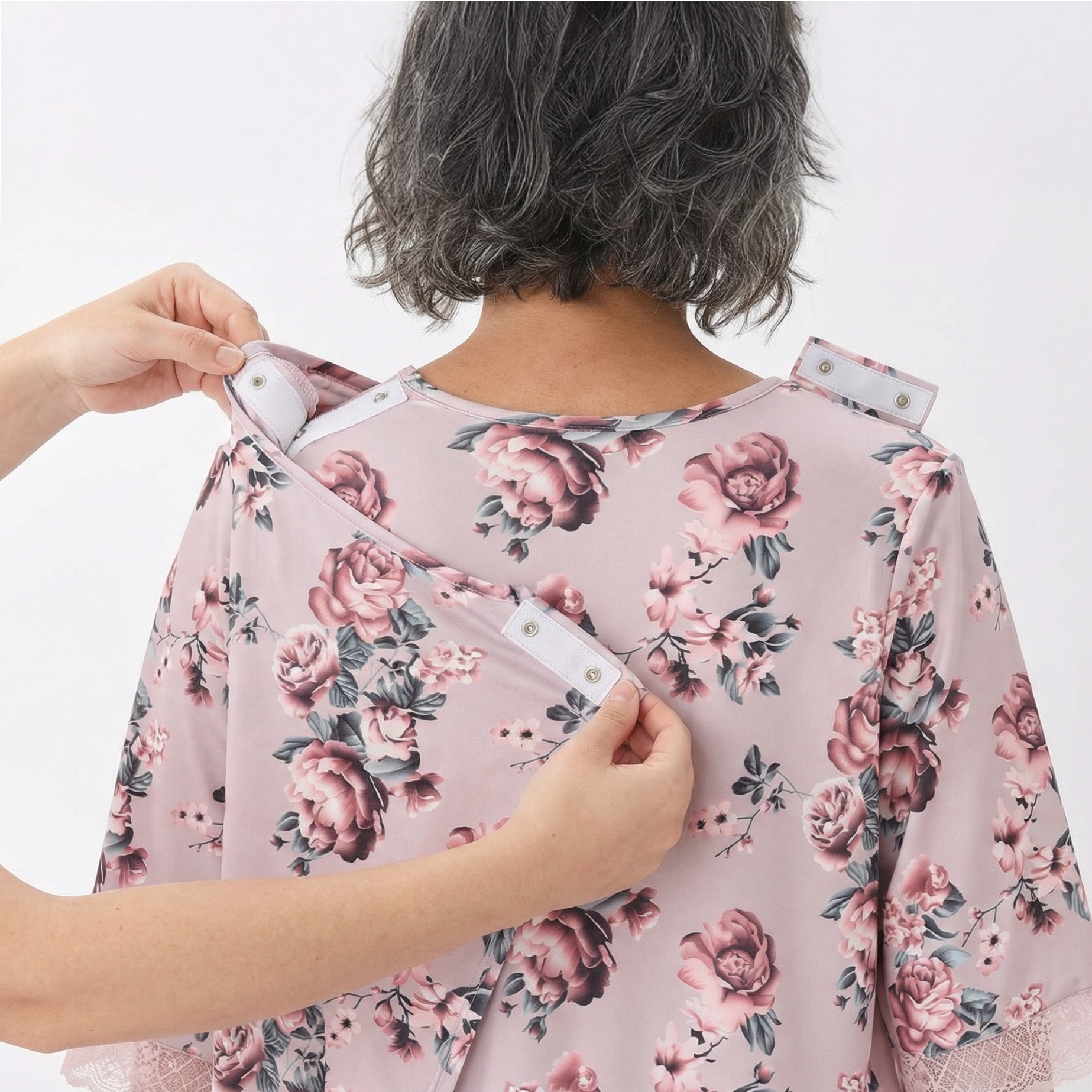 Women's Open Back V-Neck Lace Trim Nightgown