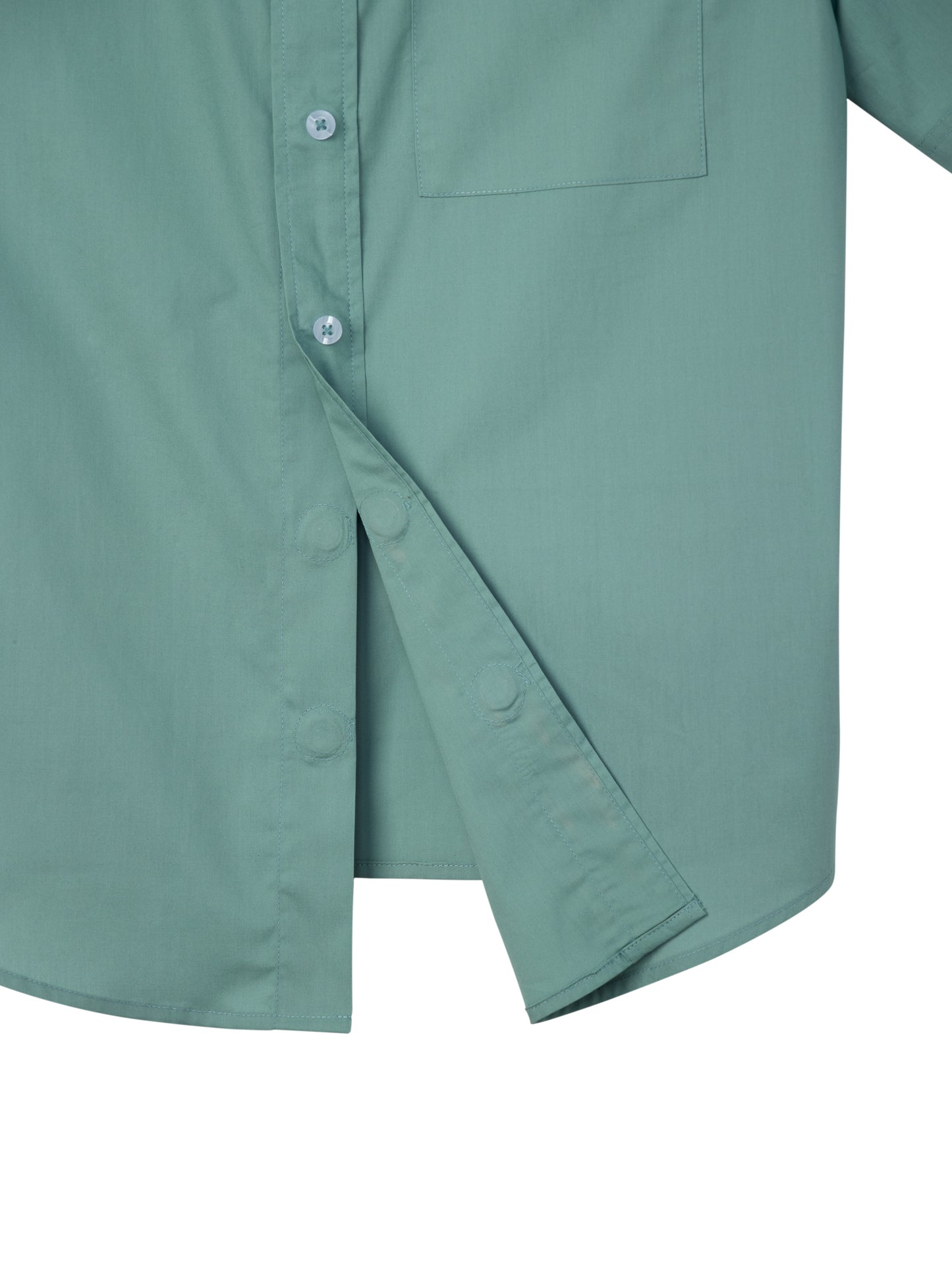 Magnetic Buttons Men's Short Sleeve Shirt