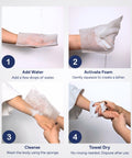 Rinse Free Bath Sponges – Quick Clean Mitts for Bath-Free Washing