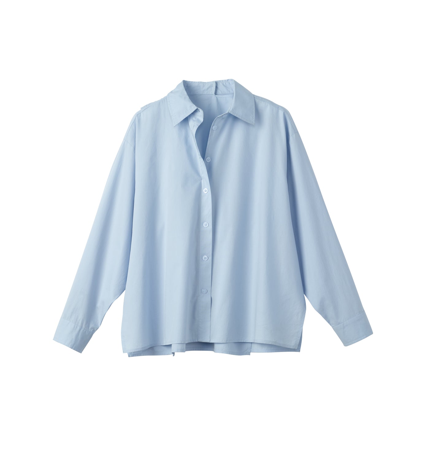Light blue shirt on a white background
