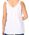 Sakkas Soffe Women's Casual Summer  Sleeveless Floral Cotton Tank Top Blouse Light