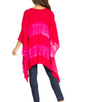 Sakkas Adalwin Second TieDye Desert Sun Circle Ponch Tunic Top Blouse W/Embroidery